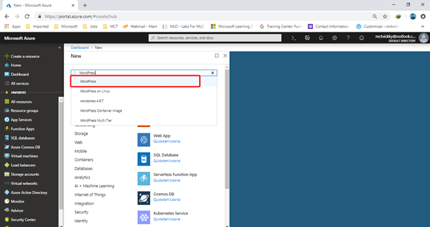 Installing WordPress On Azure